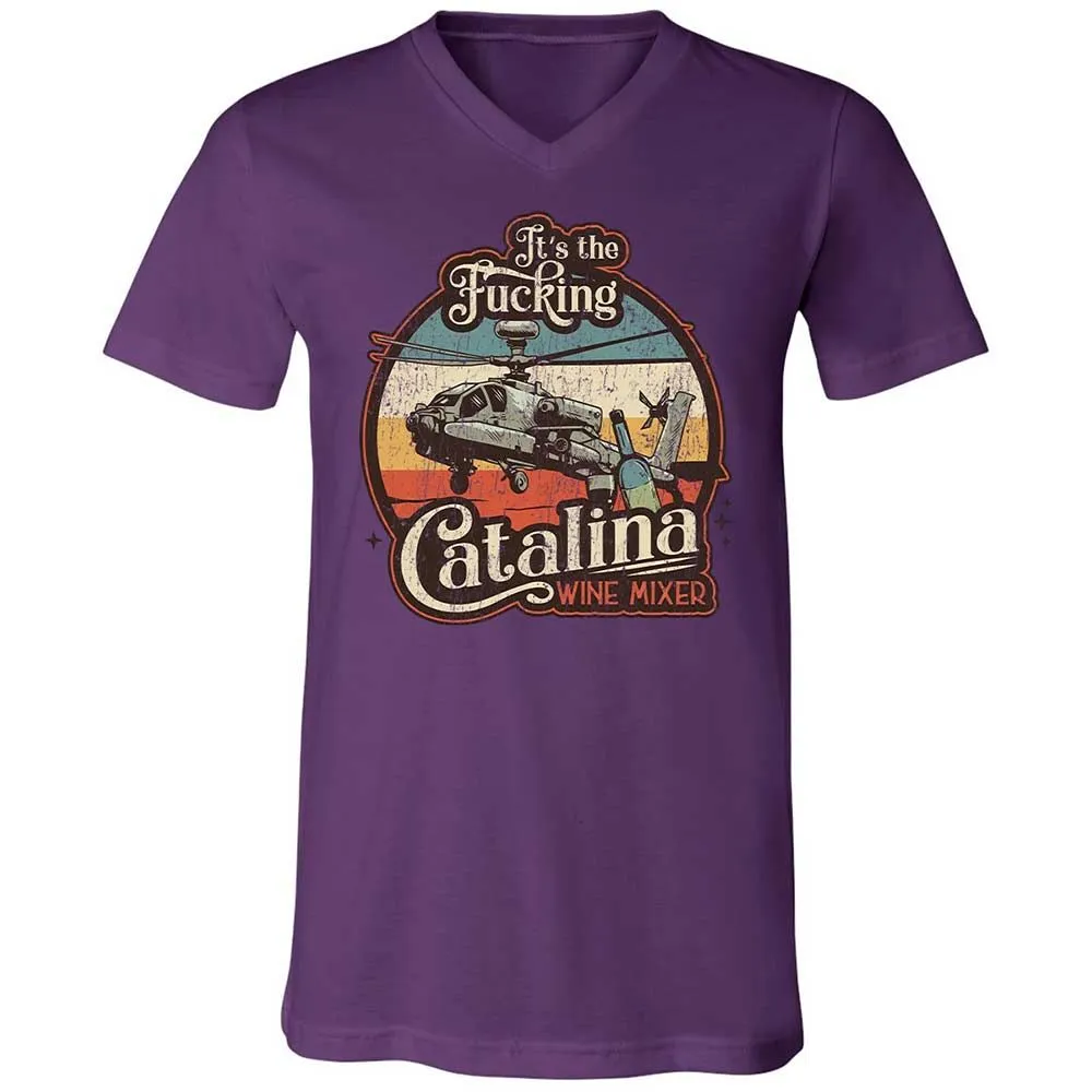 Unisex V-Neck T-Shirt - RTGQRCQB - Team Purple - 10