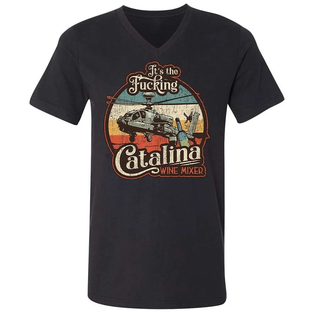 Unisex V-Neck T-Shirt - RTGQRCQB - Black - 11
