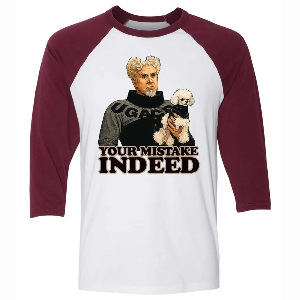 Unisex 3/4 Baseball Tee - VDRHCM4U - White/Maroon - 7