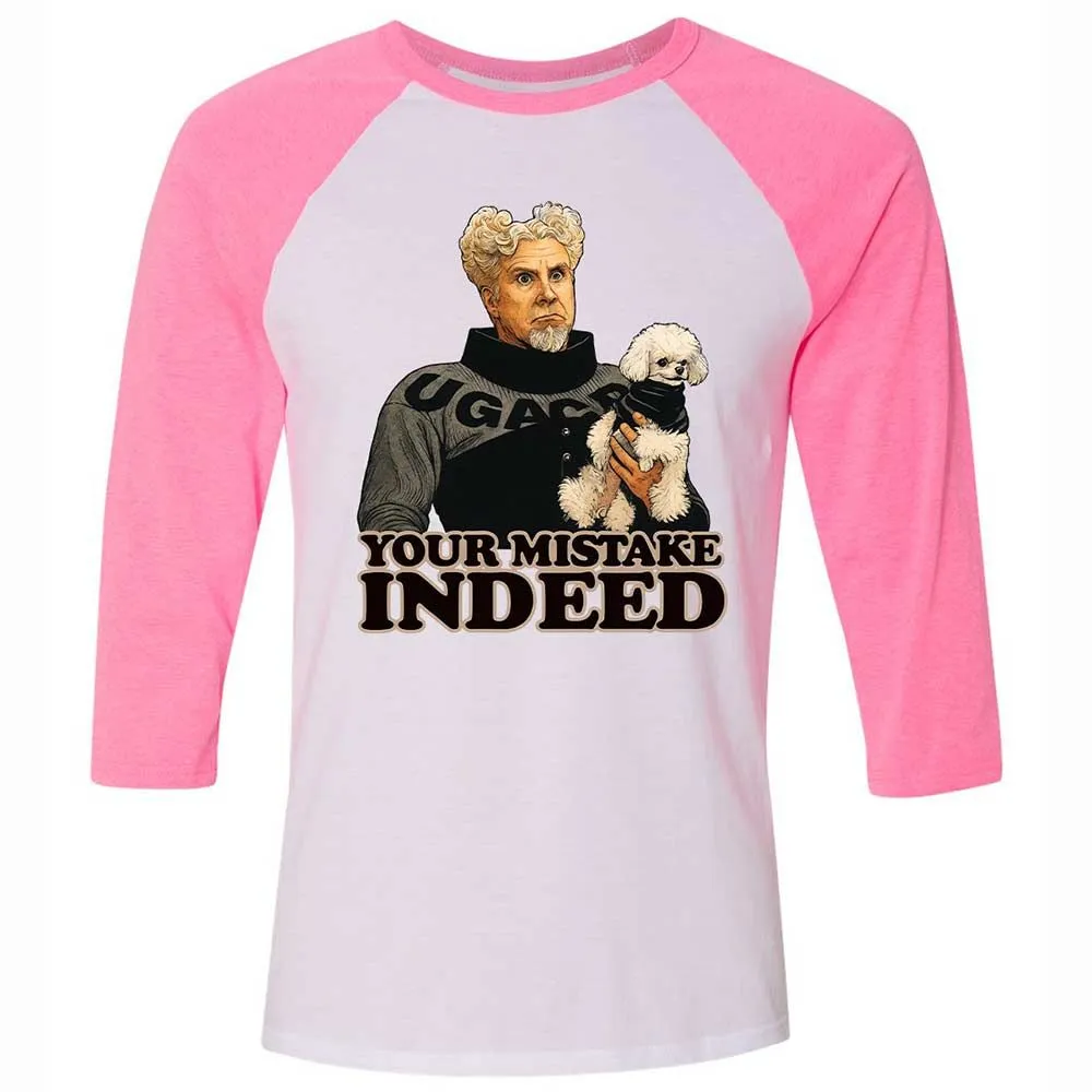 Unisex 3/4 Baseball Tee - VDRHCM4U - White/Neon Pink - 12