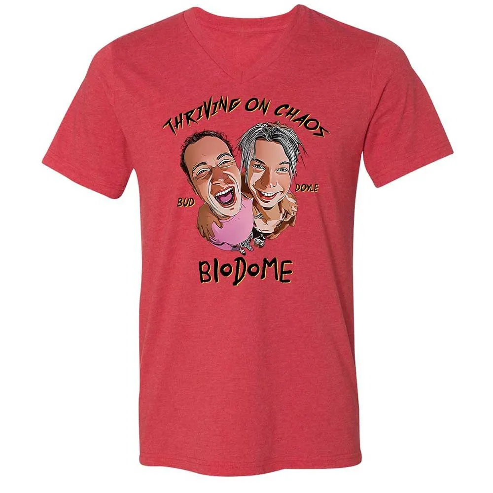 Unisex V-Neck T-Shirt - AZARFM85 - Heather Red - 6