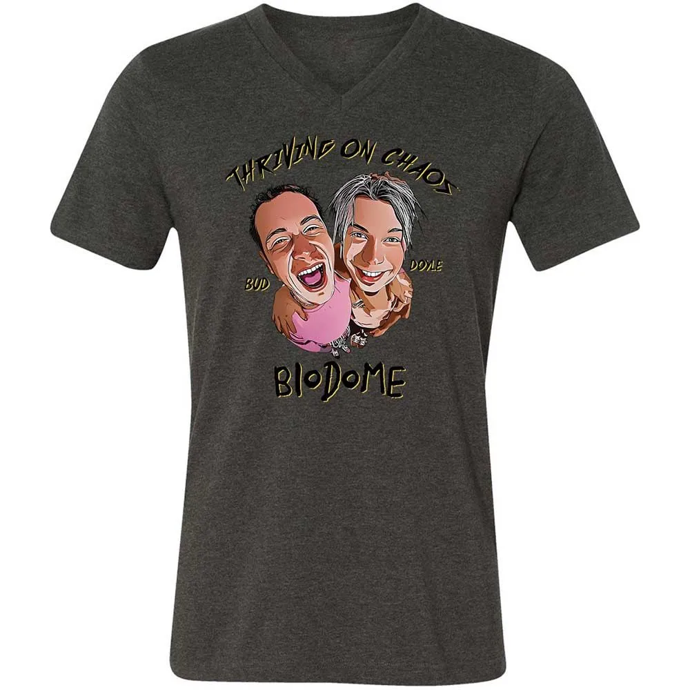 Unisex V-Neck T-Shirt - AZARFM85 - Dark Grey Heather - 8