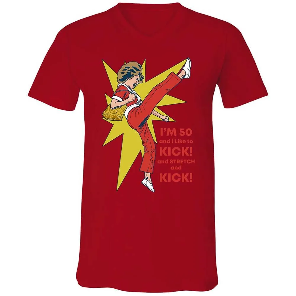 Unisex V-Neck T-Shirt - 4TNNU7HN - Red - 5