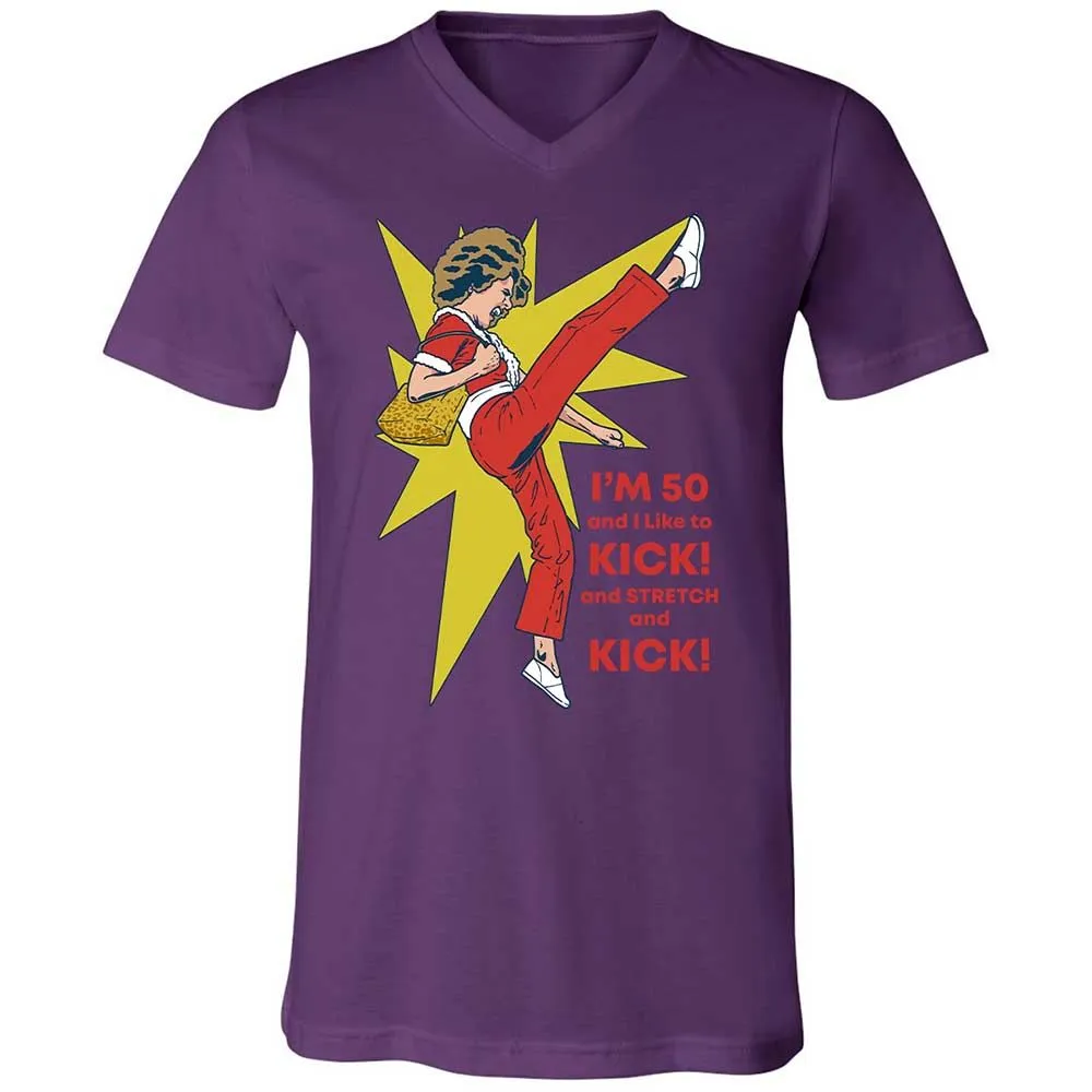 Unisex V-Neck T-Shirt - 4TNNU7HN - Team Purple - 10