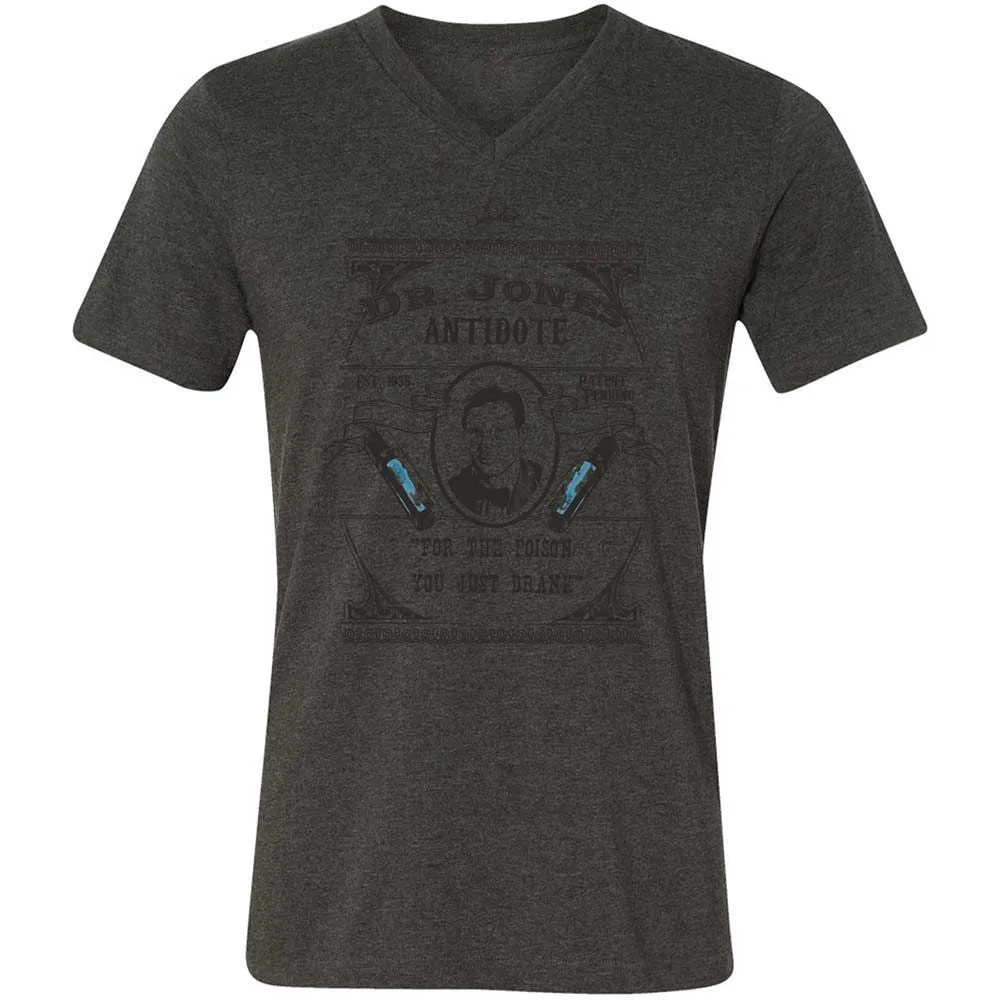 Unisex V-Neck T-Shirt - YFEZFQKR - Dark Grey Heather - 8
