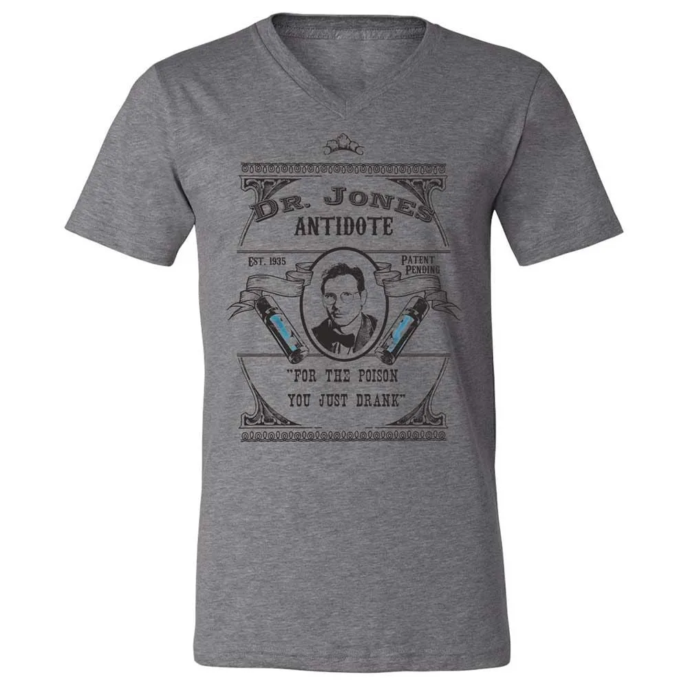 Unisex V-Neck T-Shirt - YFEZFQKR - Deep Heather - 9