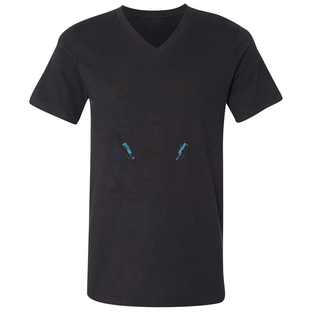 Unisex V-Neck T-Shirt - YFEZFQKR - Black - 11