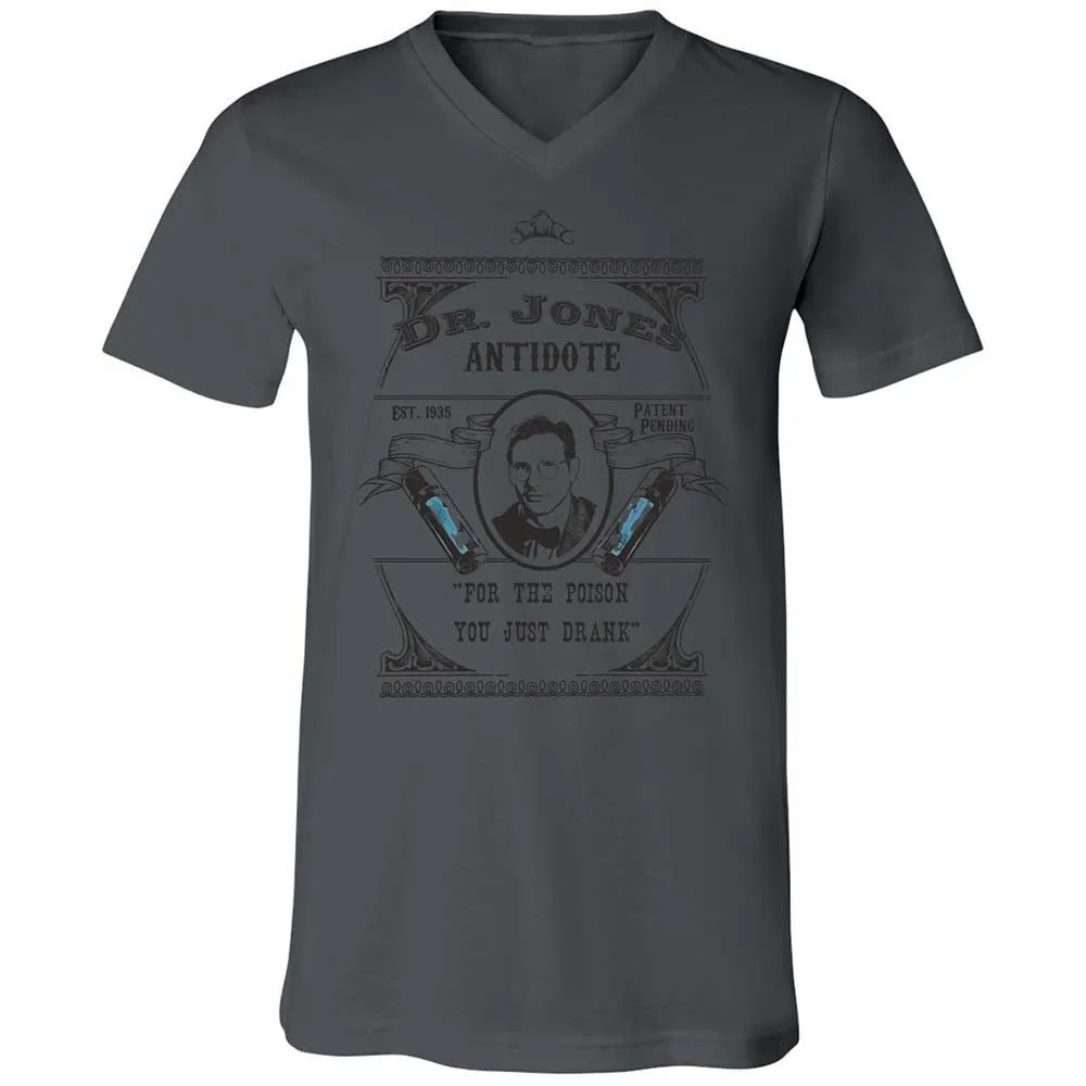 Unisex V-Neck T-Shirt - YFEZFQKR - Asphalt - 16