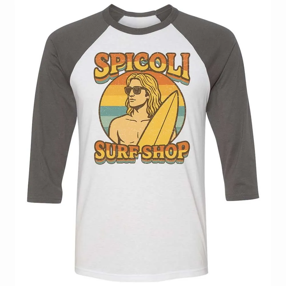Unisex 3/4 Baseball Tee - SP7EP9W8 - White/Asphalt - 2
