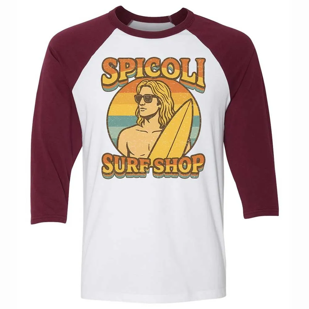 Unisex 3/4 Baseball Tee - SP7EP9W8 - White/Maroon - 7