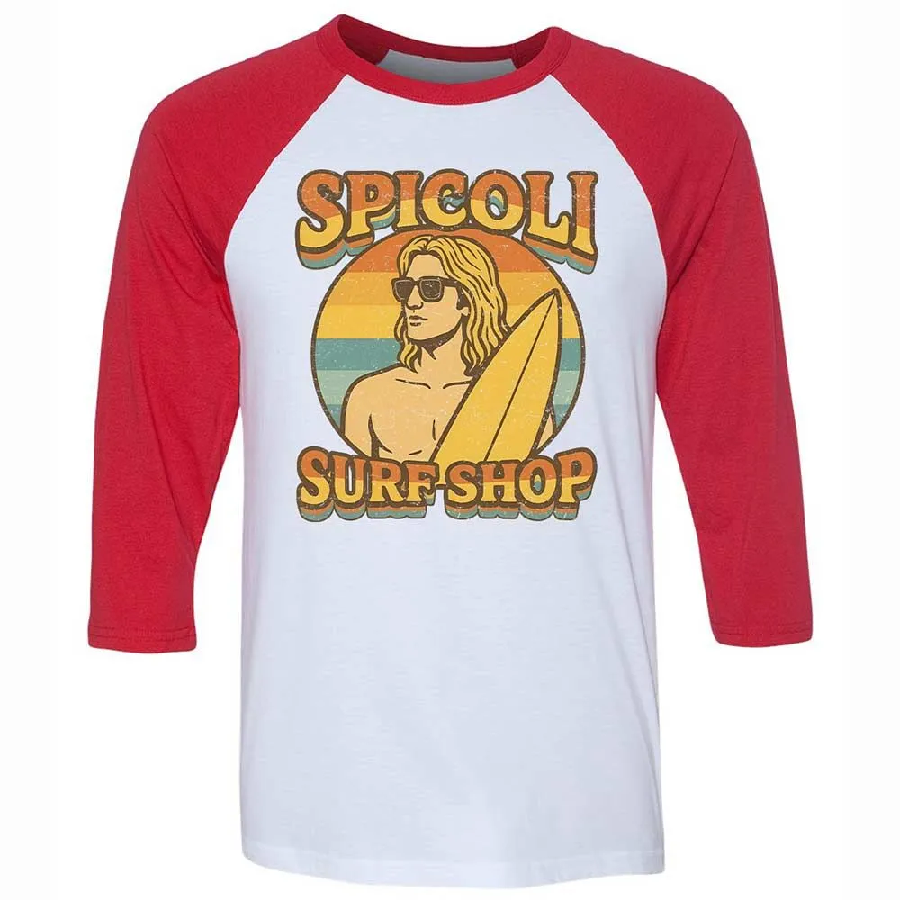 Unisex 3/4 Baseball Tee - SP7EP9W8 - White/Red - 9