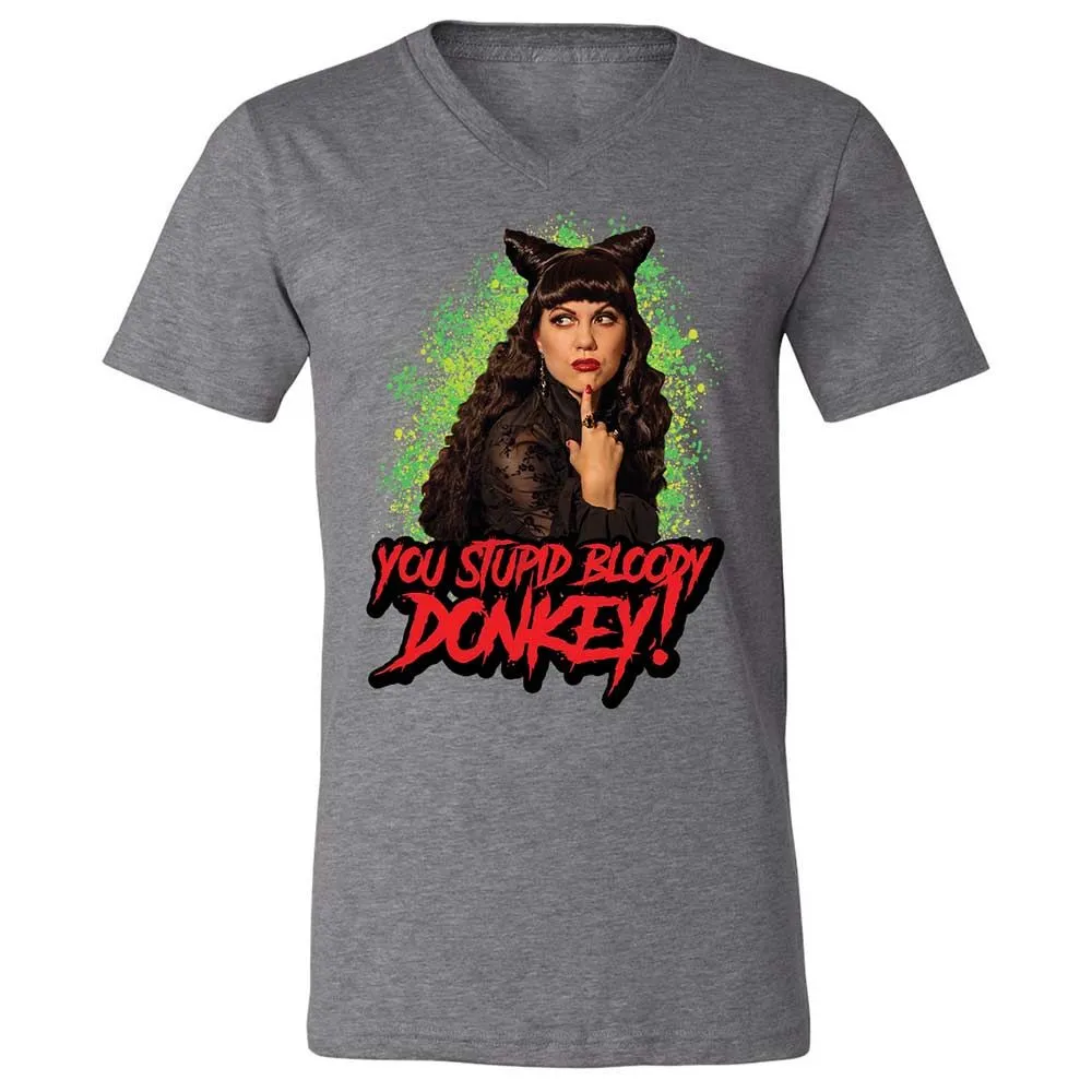 Unisex V-Neck T-Shirt - HX5DU2ZS - Deep Heather - 9