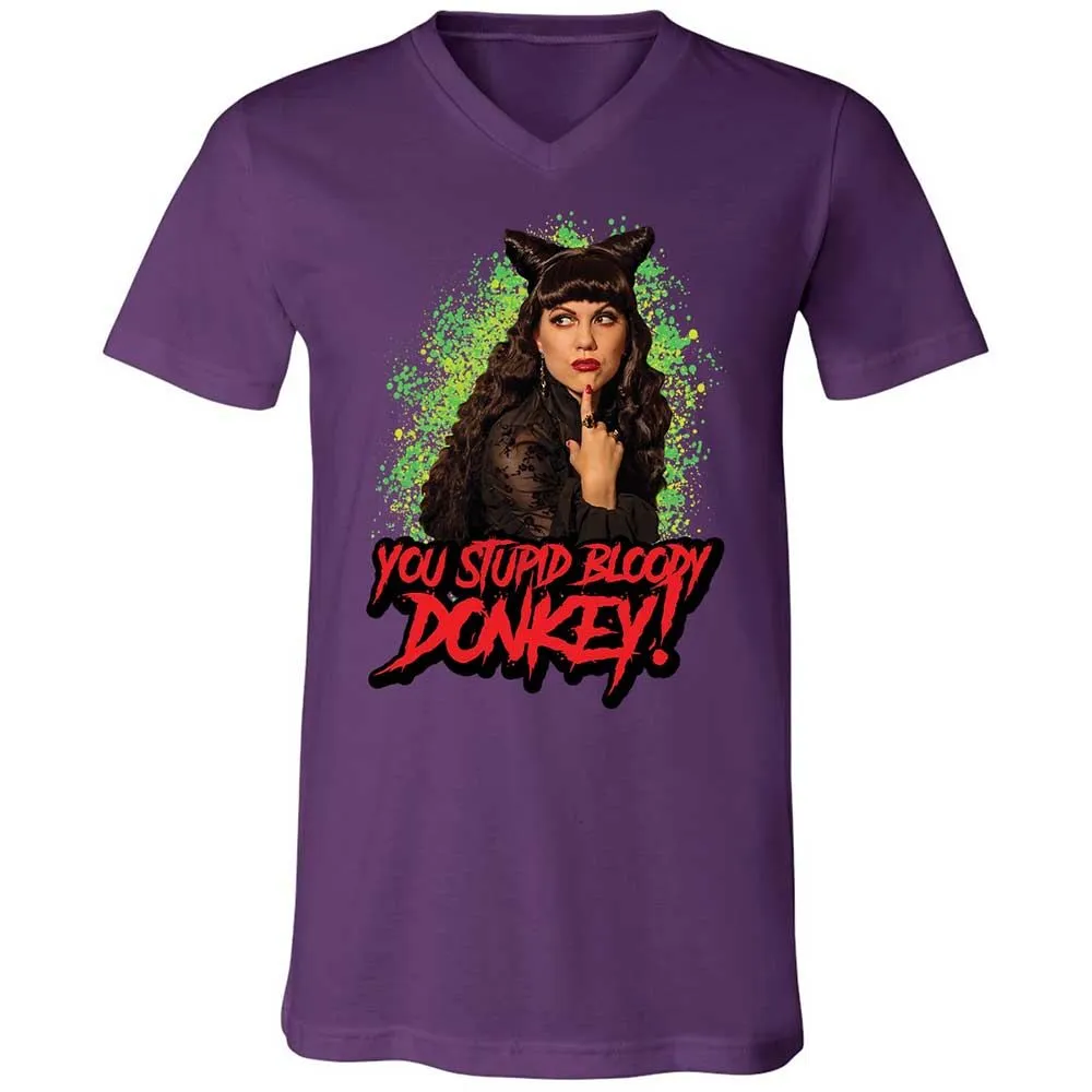 Unisex V-Neck T-Shirt - HX5DU2ZS - Team Purple - 10