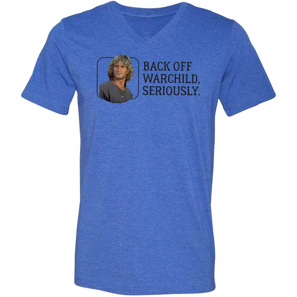 Unisex V-Neck T-Shirt - ZEWKMKDA - Heather True Royal - 4