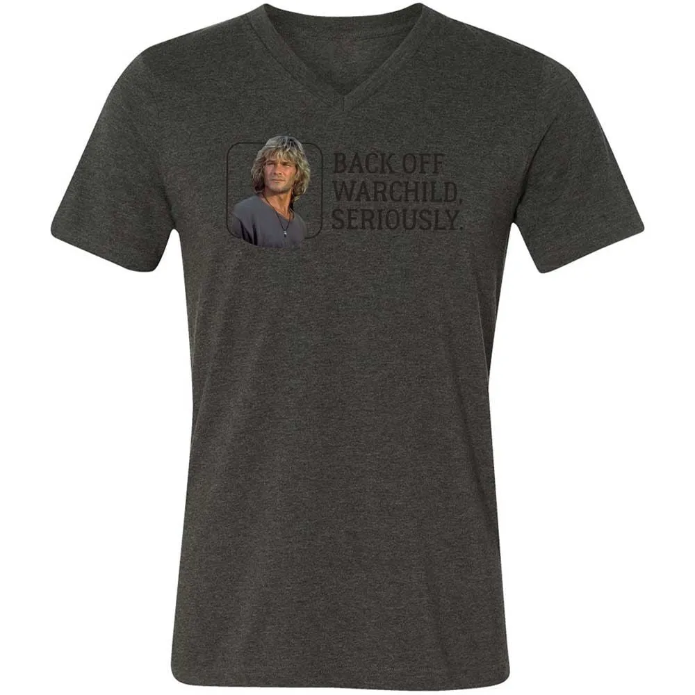 Unisex V-Neck T-Shirt - ZEWKMKDA - Dark Grey Heather - 8