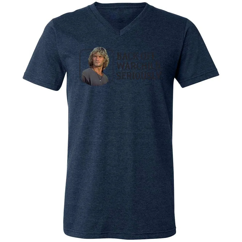 Unisex V-Neck T-Shirt - ZEWKMKDA - Heather Navy - 13