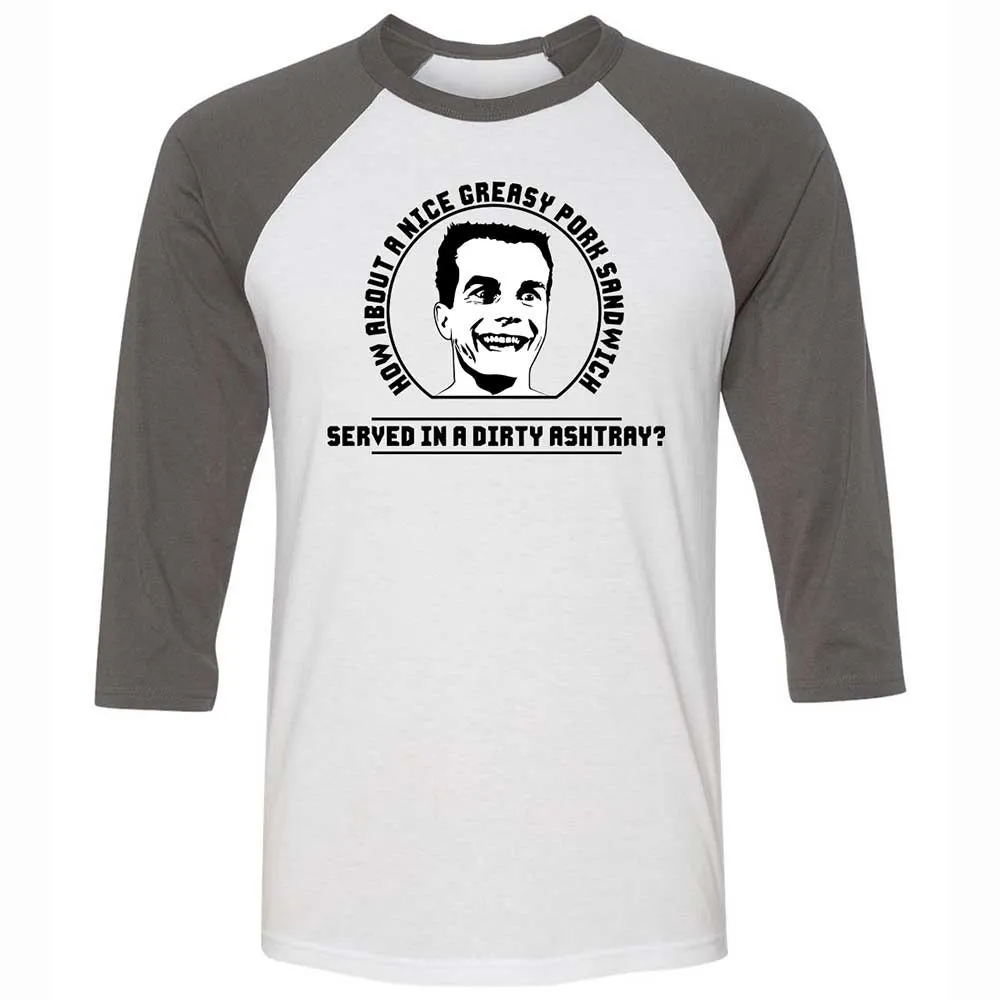 Unisex 3/4 Baseball Tee - 5X94EEDM - White/Asphalt - 2