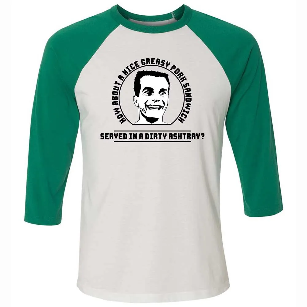 Unisex 3/4 Baseball Tee - 5X94EEDM - White/Kelly - 6