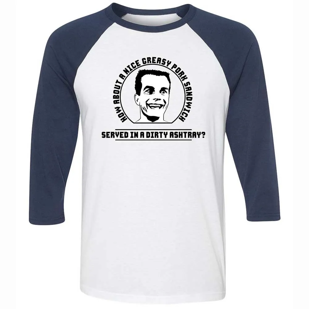 Unisex 3/4 Baseball Tee - 5X94EEDM - White/Navy - 8