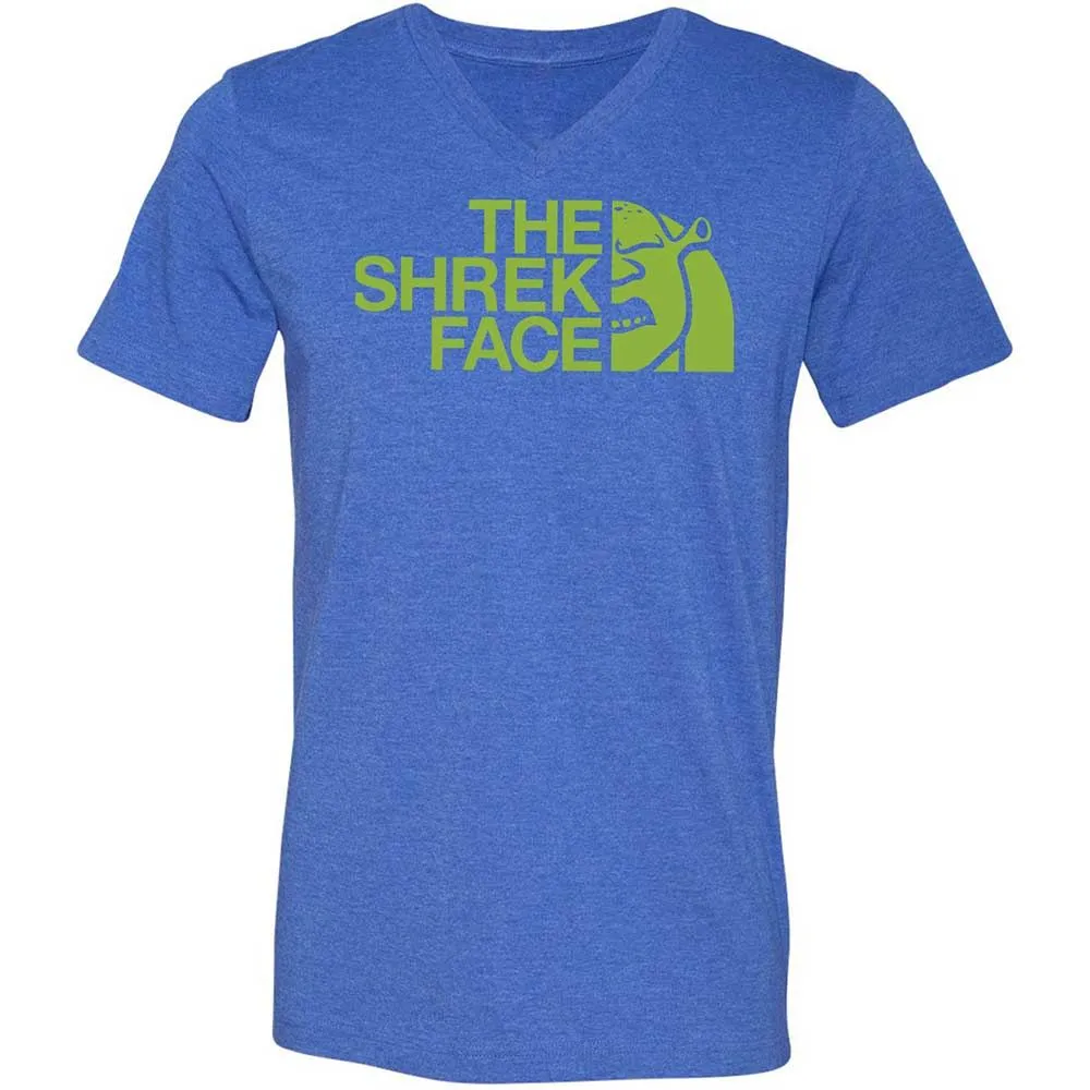 Unisex V-Neck T-Shirt - 4NDXKCHW - Heather True Royal - 4
