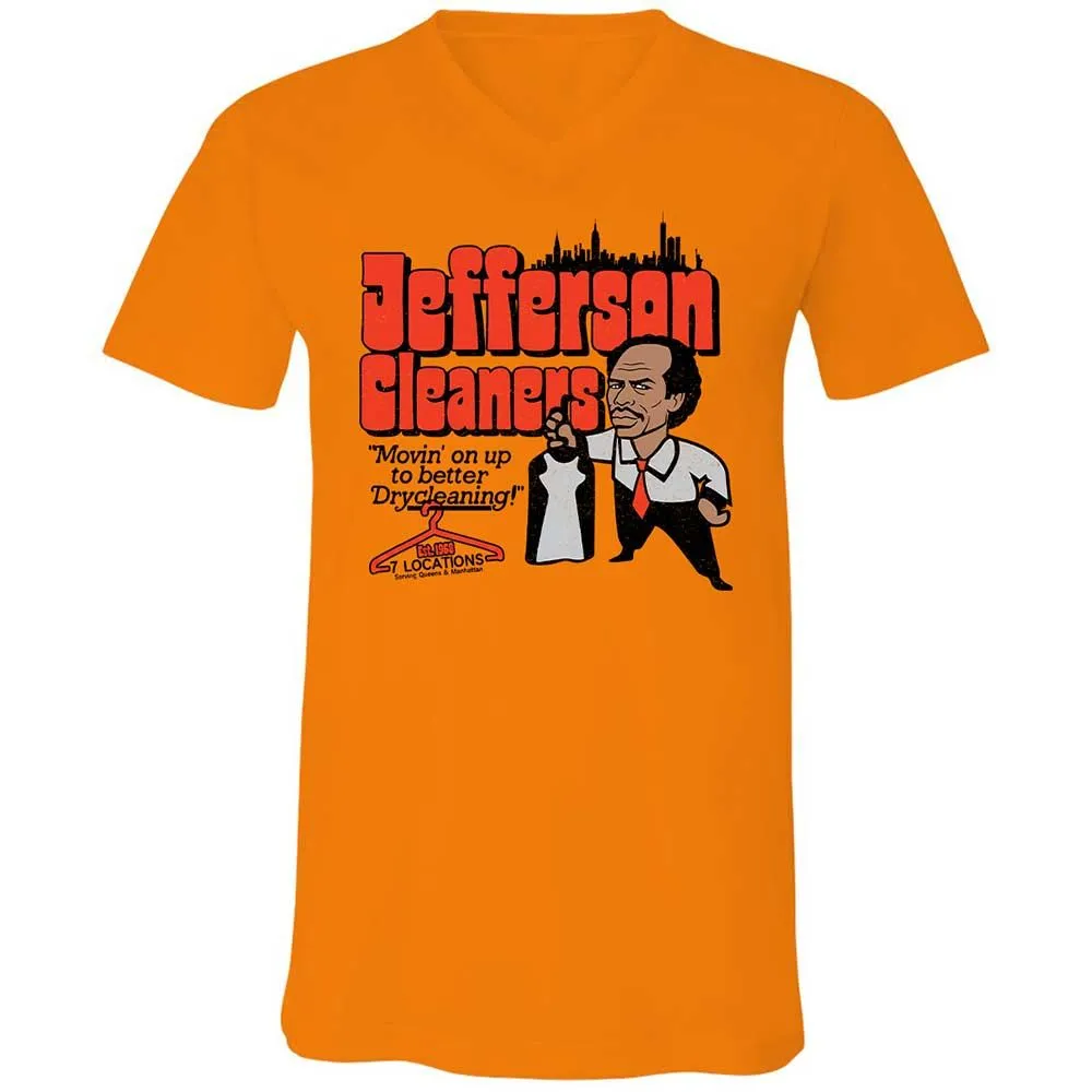 Unisex V-Neck T-Shirt - 3B5VWC3E - Orange - 7