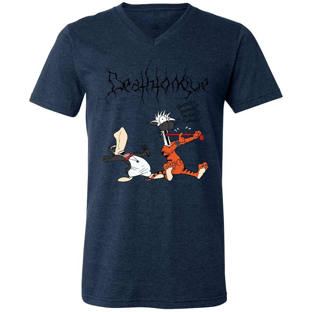 Unisex V-Neck T-Shirt - BV5STU4C - Heather Navy - 13