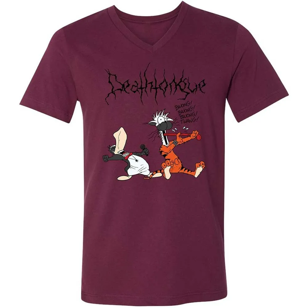 Unisex V-Neck T-Shirt - BV5STU4C - Maroon - 14
