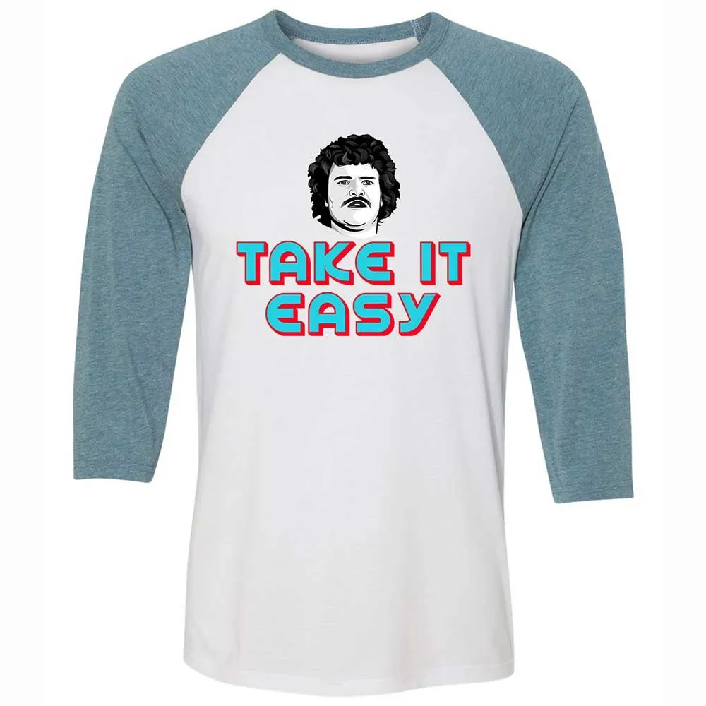 Unisex 3/4 Baseball Tee - 8NFT2EJ9 - White/Denim - 3