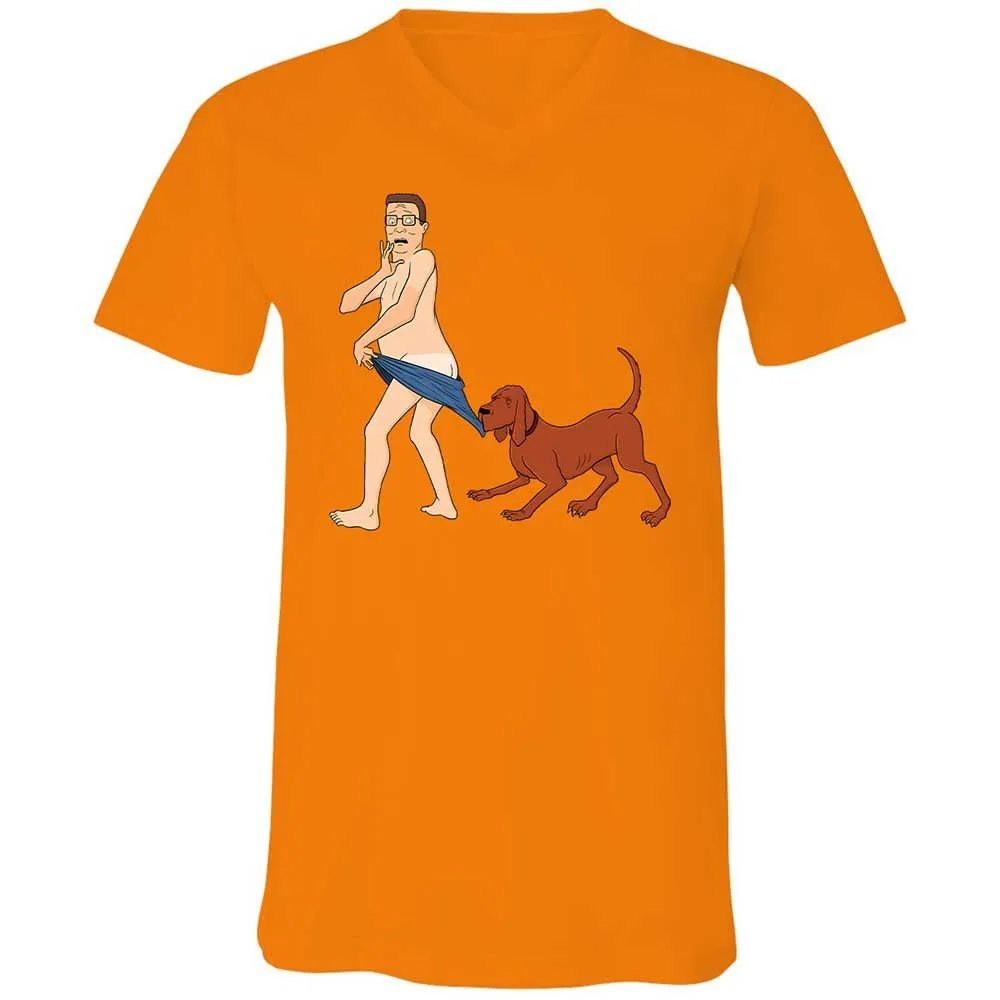 Unisex V-Neck T-Shirt - 4M2FP7QQ - Orange - 7