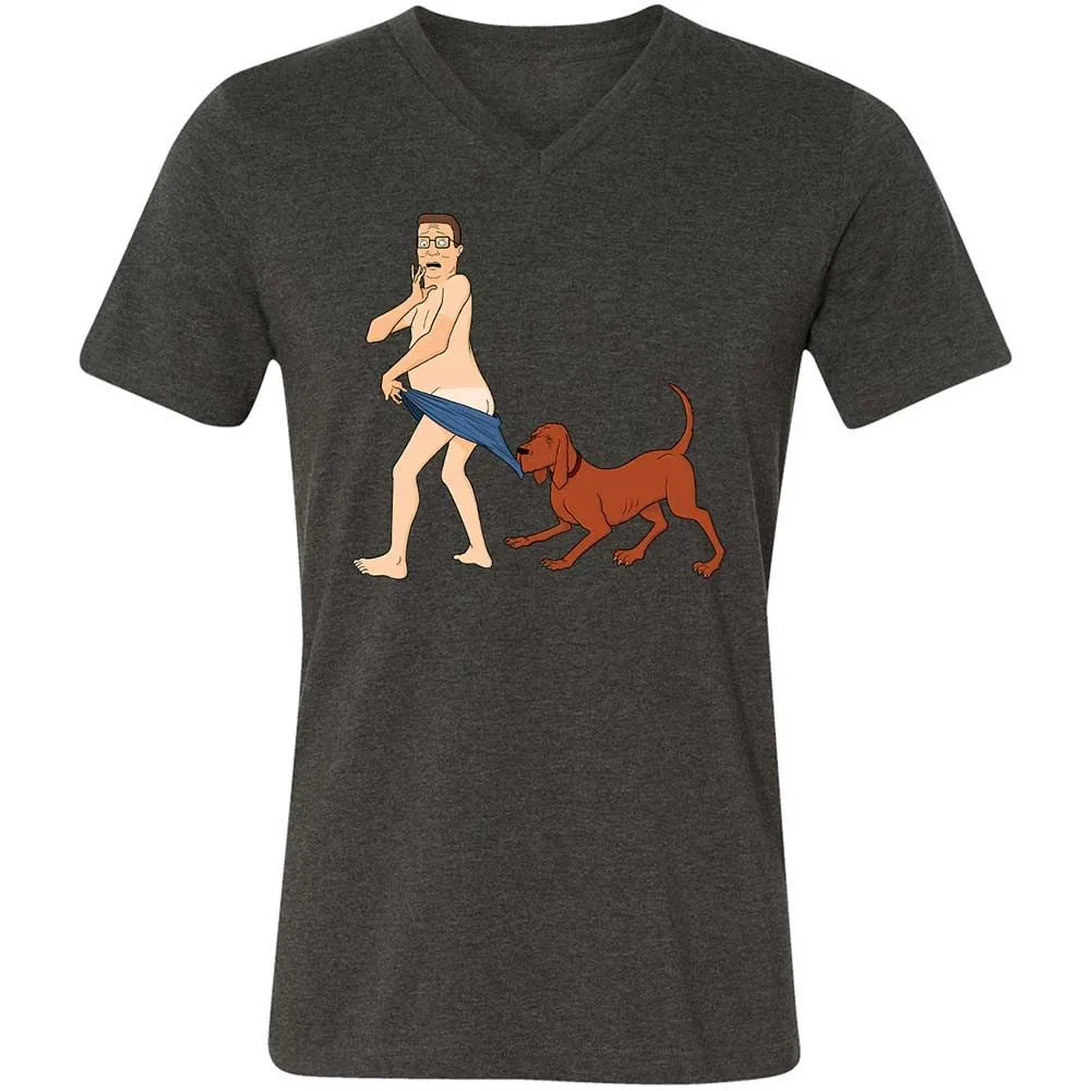 Unisex V-Neck T-Shirt - 4M2FP7QQ - Dark Grey Heather - 8