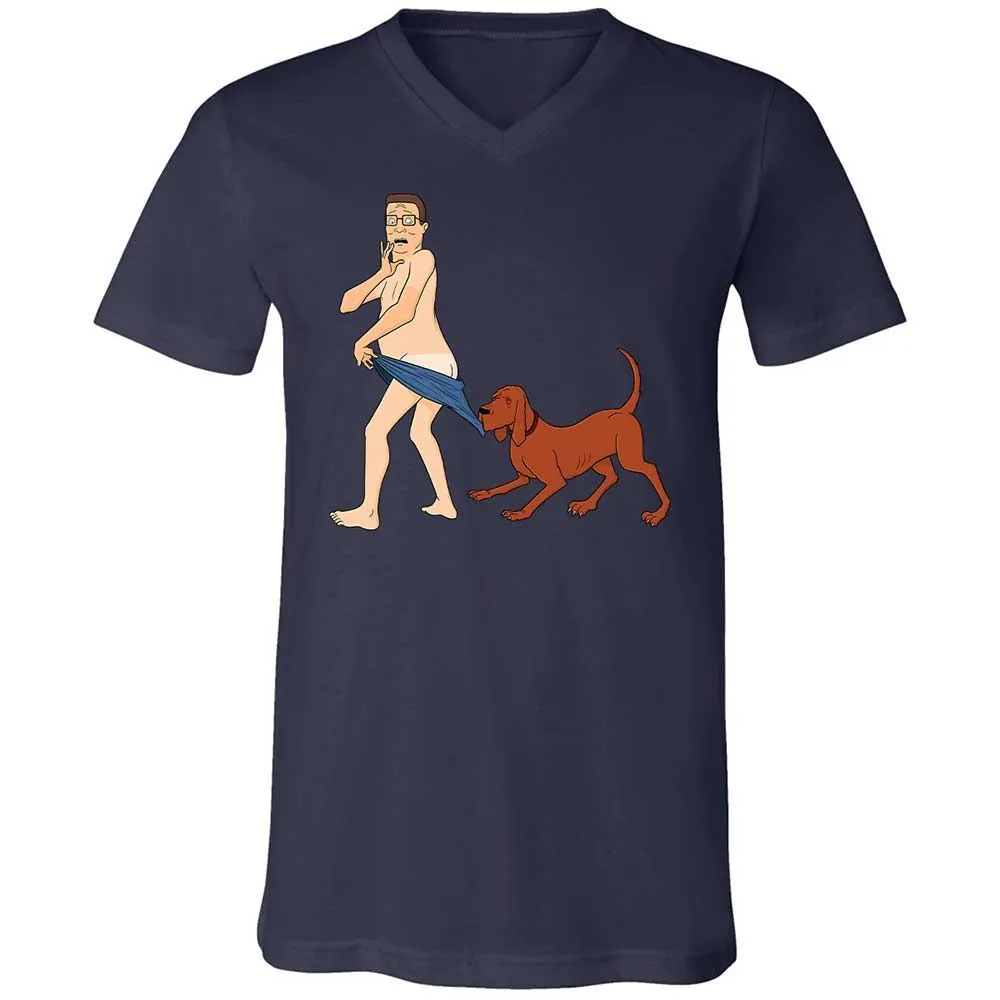 Unisex V-Neck T-Shirt - 4M2FP7QQ - Navy - 12