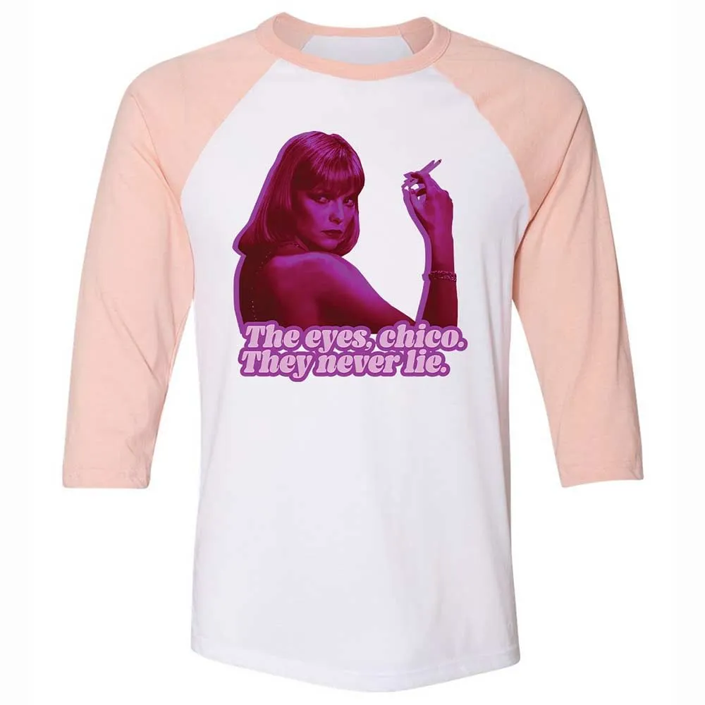Unisex 3/4 Baseball Tee - JRCFE2FH - White/Heather Peach - 5
