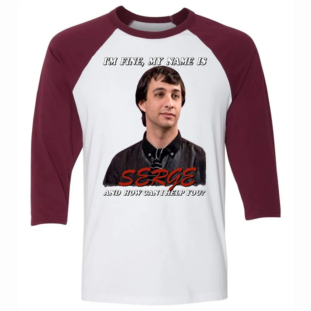 Unisex 3/4 Baseball Tee - LJF9KEV7 - White/Maroon - 7