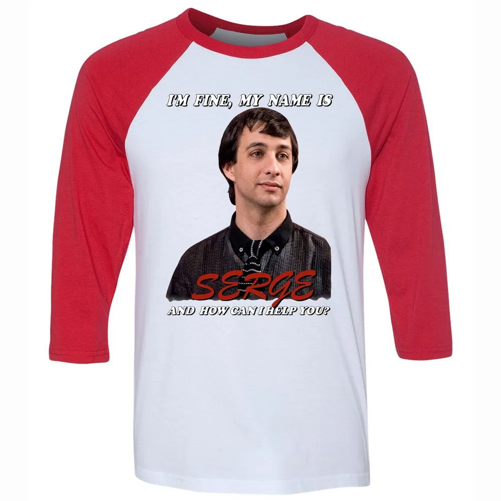 Unisex 3/4 Baseball Tee - LJF9KEV7 - White/Red - 9