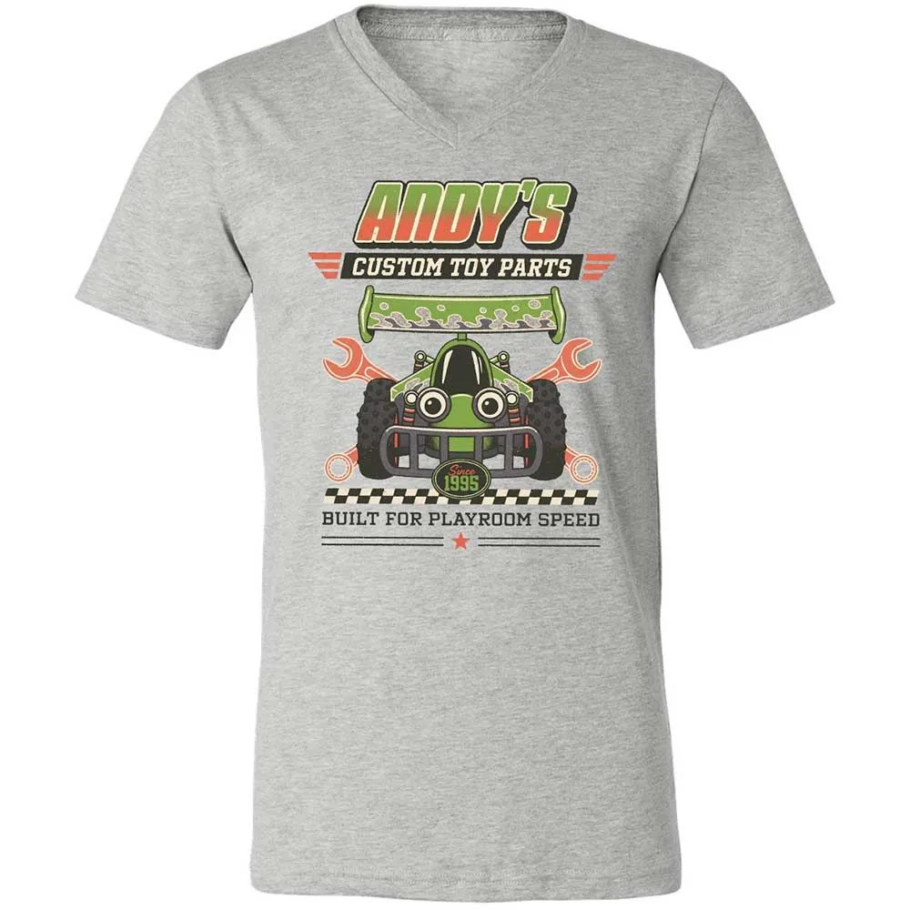 Unisex V-Neck T-Shirt - N9K7PGYB - Athletic Heather - 2