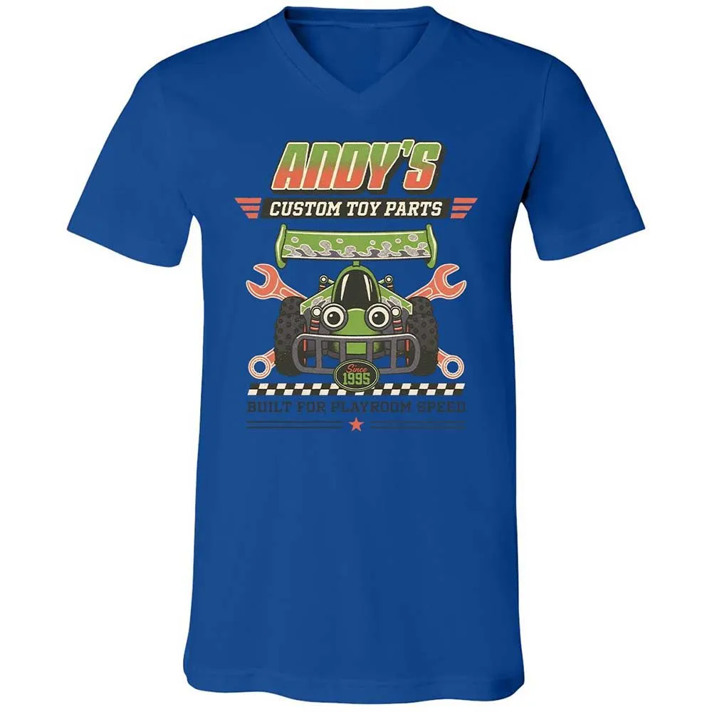 Unisex V-Neck T-Shirt - N9K7PGYB - True Royal - 3