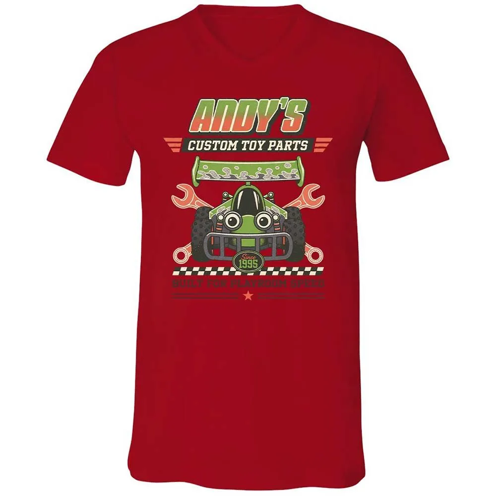 Unisex V-Neck T-Shirt - N9K7PGYB - Red - 5