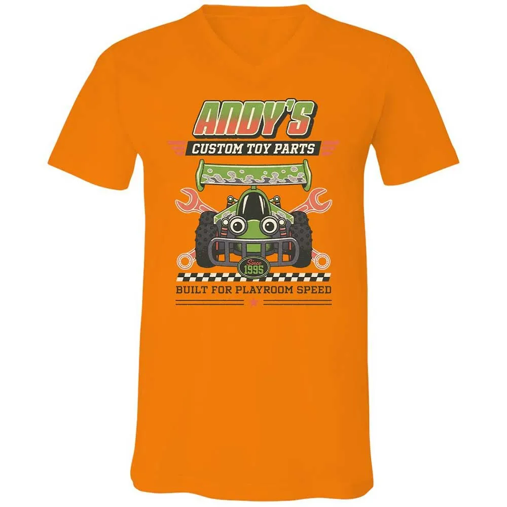 Unisex V-Neck T-Shirt - N9K7PGYB - Orange - 7