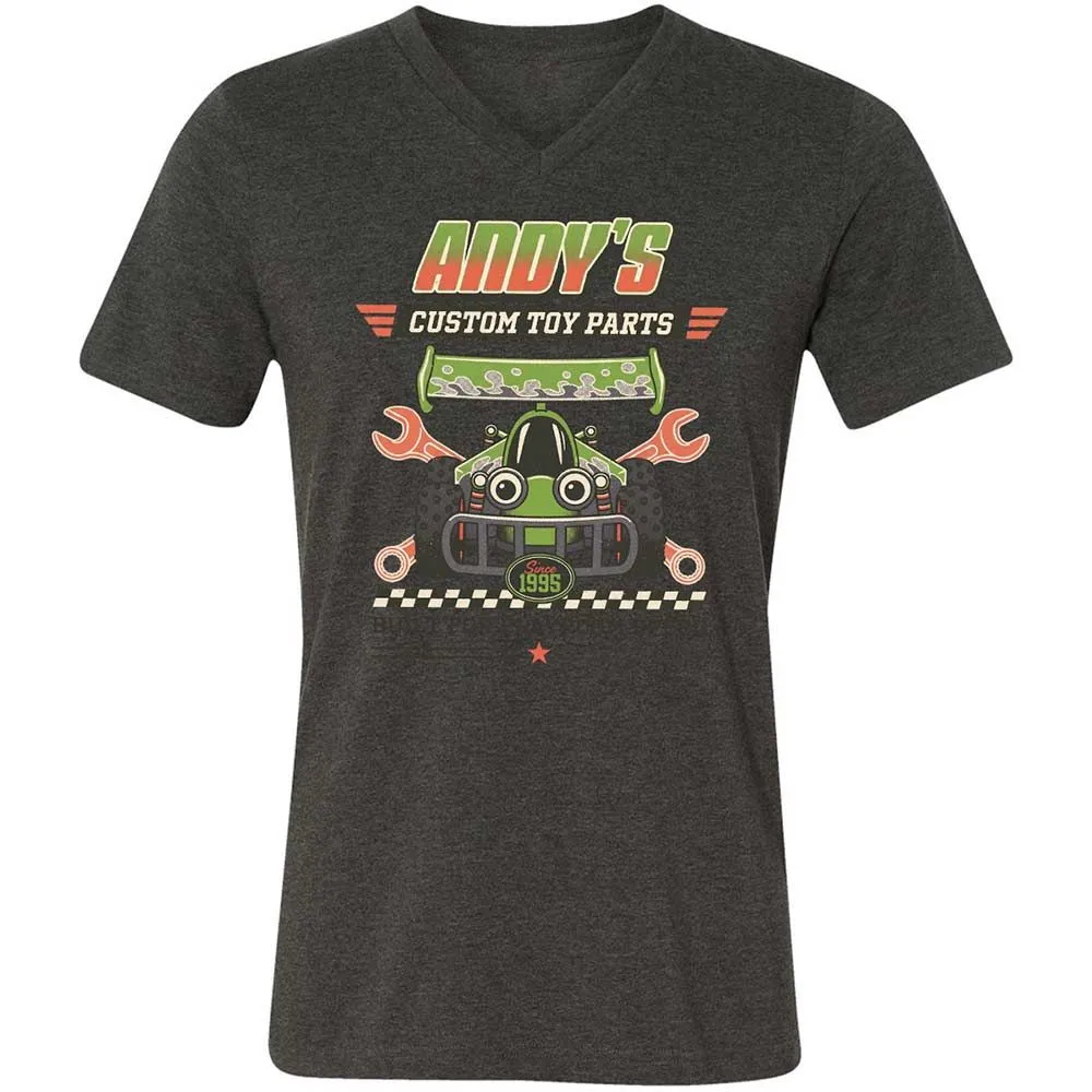 Unisex V-Neck T-Shirt - N9K7PGYB - Dark Grey Heather - 8