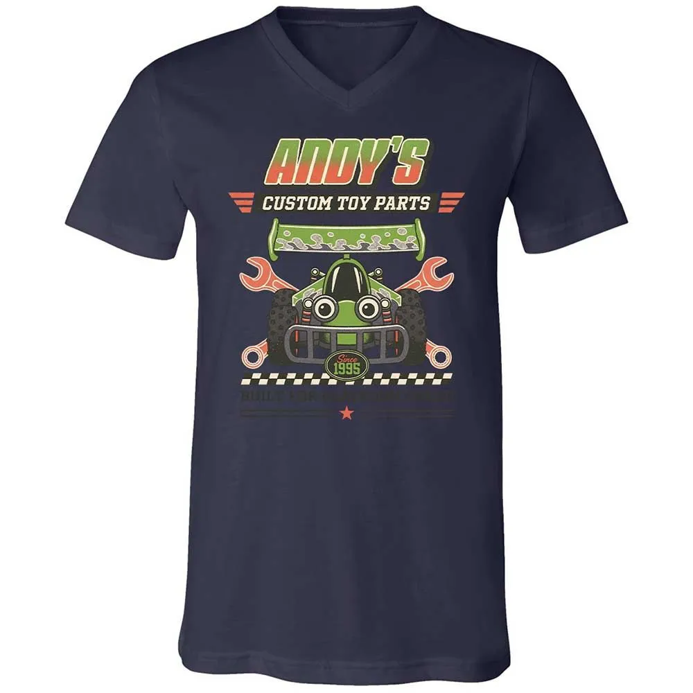 Unisex V-Neck T-Shirt - N9K7PGYB - Navy - 12
