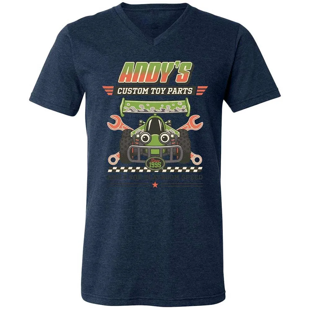 Unisex V-Neck T-Shirt - N9K7PGYB - Heather Navy - 13