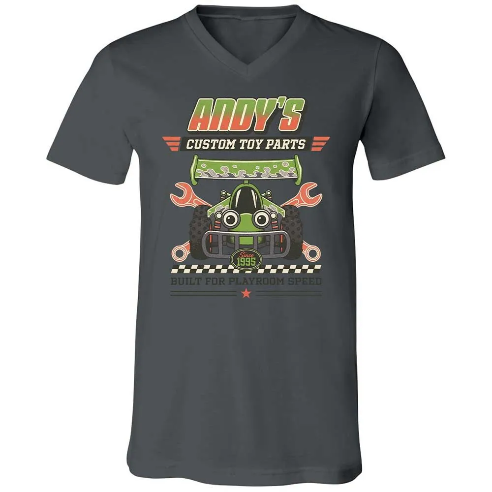 Unisex V-Neck T-Shirt - N9K7PGYB - Asphalt - 16