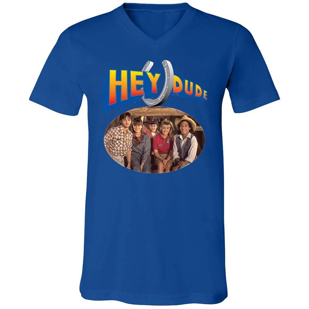 Unisex V-Neck T-Shirt - E2D4SL45 - True Royal - 3