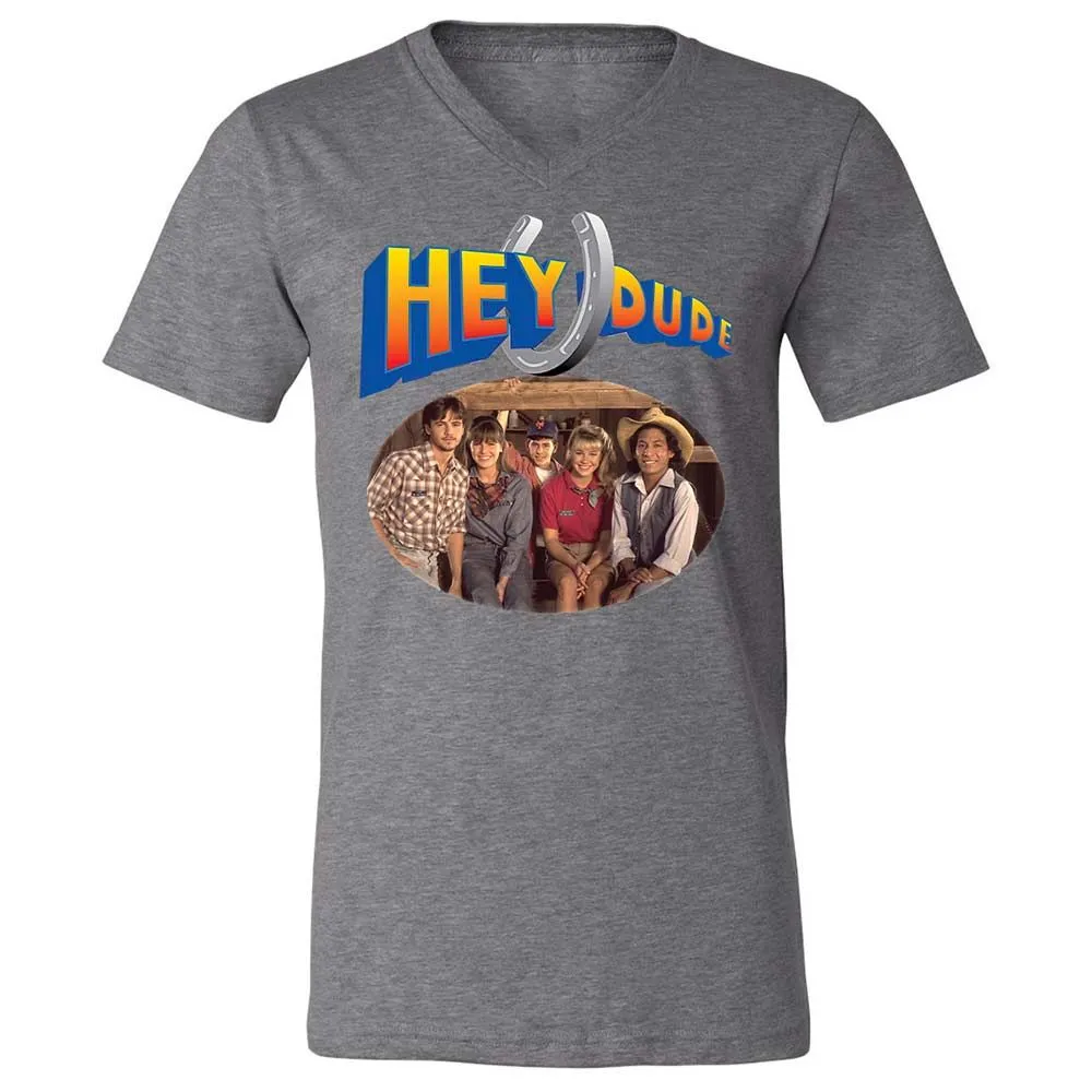 Unisex V-Neck T-Shirt - E2D4SL45 - Deep Heather - 9