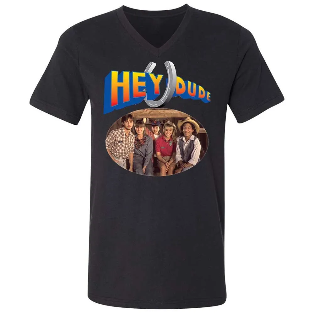 Unisex V-Neck T-Shirt - E2D4SL45 - Black - 11