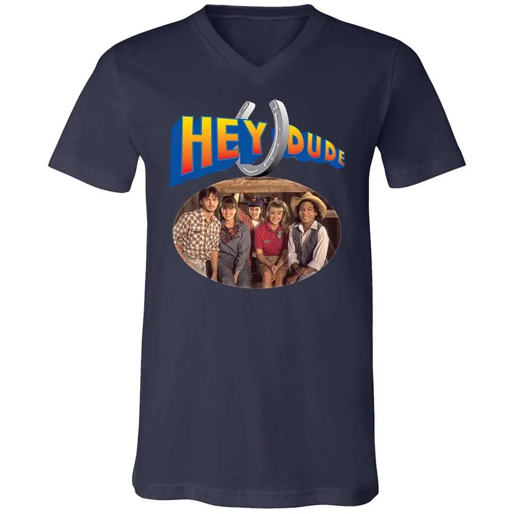 Unisex V-Neck T-Shirt - E2D4SL45 - Navy - 12