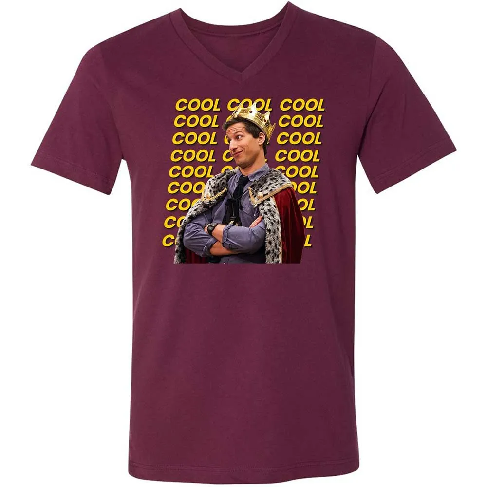 Unisex V-Neck T-Shirt - NGB3Y6U3 - Maroon - 14