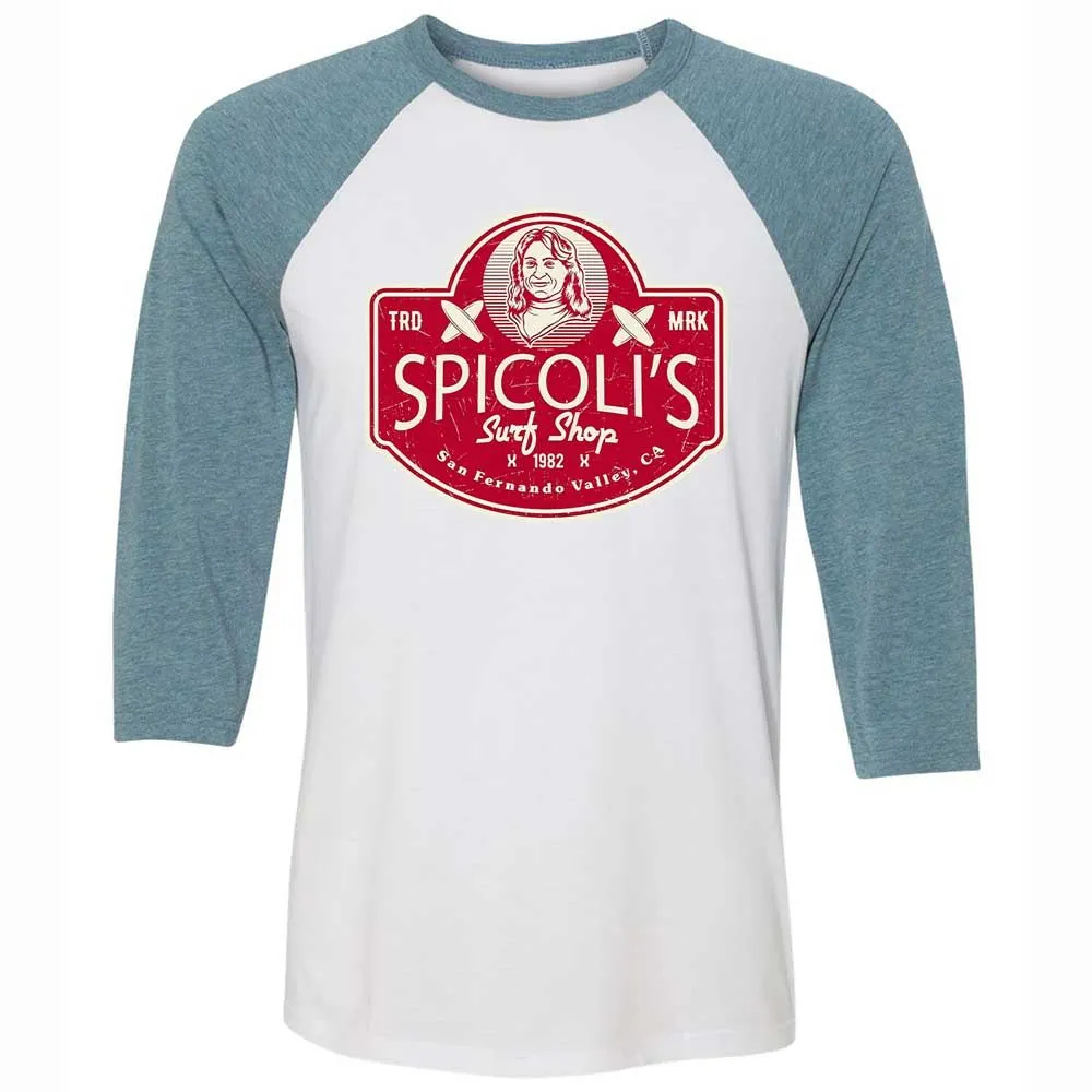 Unisex 3/4 Baseball Tee - WARP5K7X - White/Denim - 3