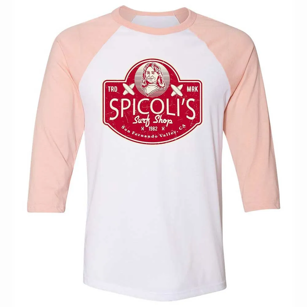 Unisex 3/4 Baseball Tee - WARP5K7X - White/Heather Peach - 5