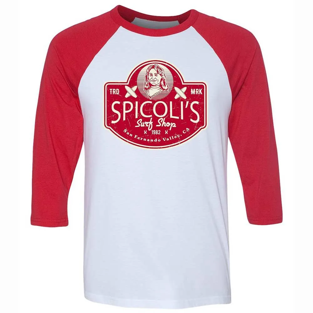 Unisex 3/4 Baseball Tee - WARP5K7X - White/Red - 9